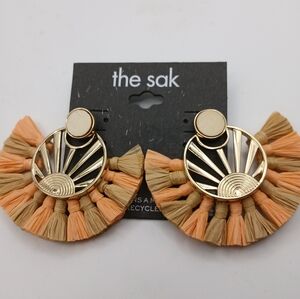 THE SAK SUN BURST Tassel Statement Earrings